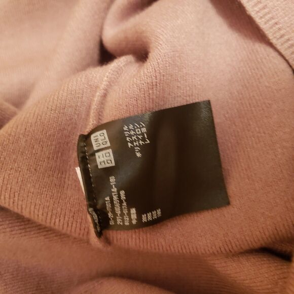 UNIQLO Soft Mocha Long Sleeve Sweater Dress Size S10 NWOT Preppy Old Money Style - Picture 4 of 10